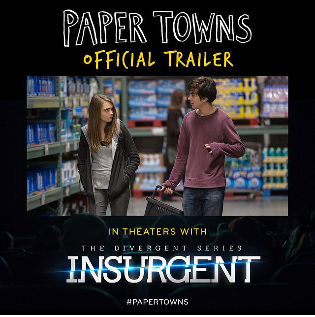 获CinemaCon新星奖Cara Delevingne主演的电影Paper Towns在7月24日